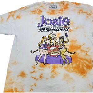 Archie Comics Josie and the Pussycats Orange Tie Dye Graphic T-Shirt Large